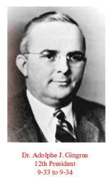 Dr. Adolphe J. Gingras, 12th President