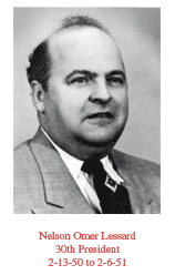 Nelson Omer Lessard, 30th President